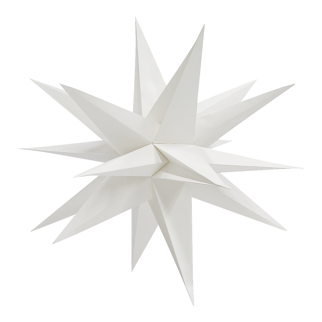 EKVIP Hvit adventsstjerne 3D