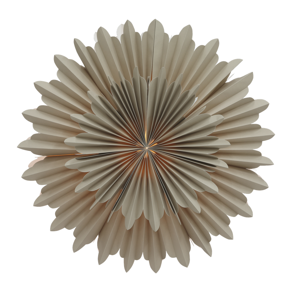 EKVIP Beige adventsstjerne, snøfnugg