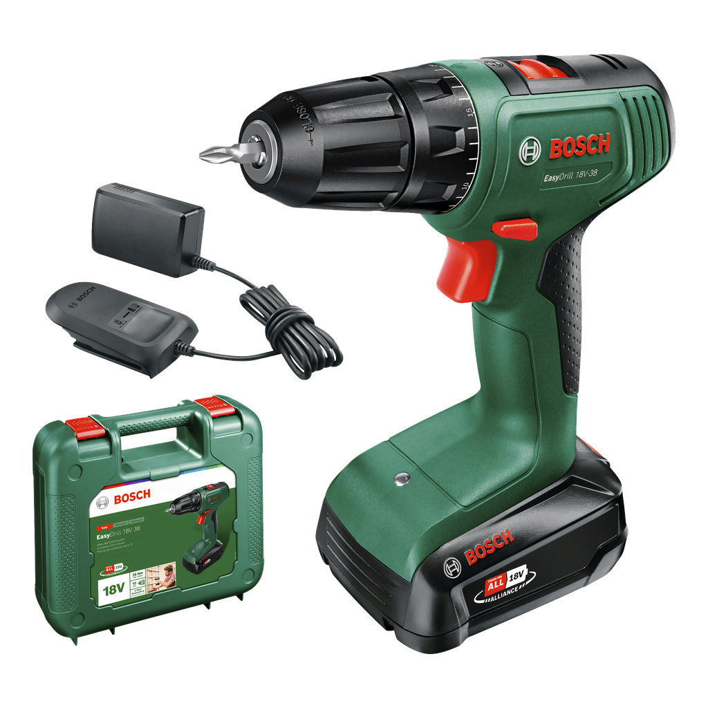 Bosch Power 4 All Akkuporakone laturilla