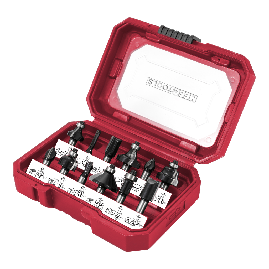 Meec Tools Fräser-Set 12-teilig