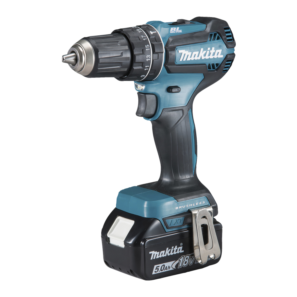 Makita Borstlös skruvdragare med slag och två batterier