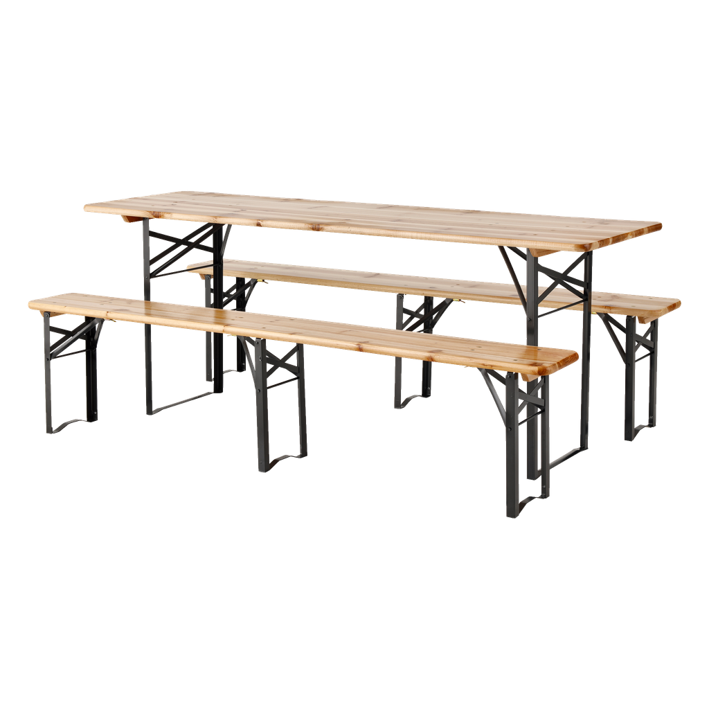 EKVIP Kokoontaitettava penkkisetti 3 osaa