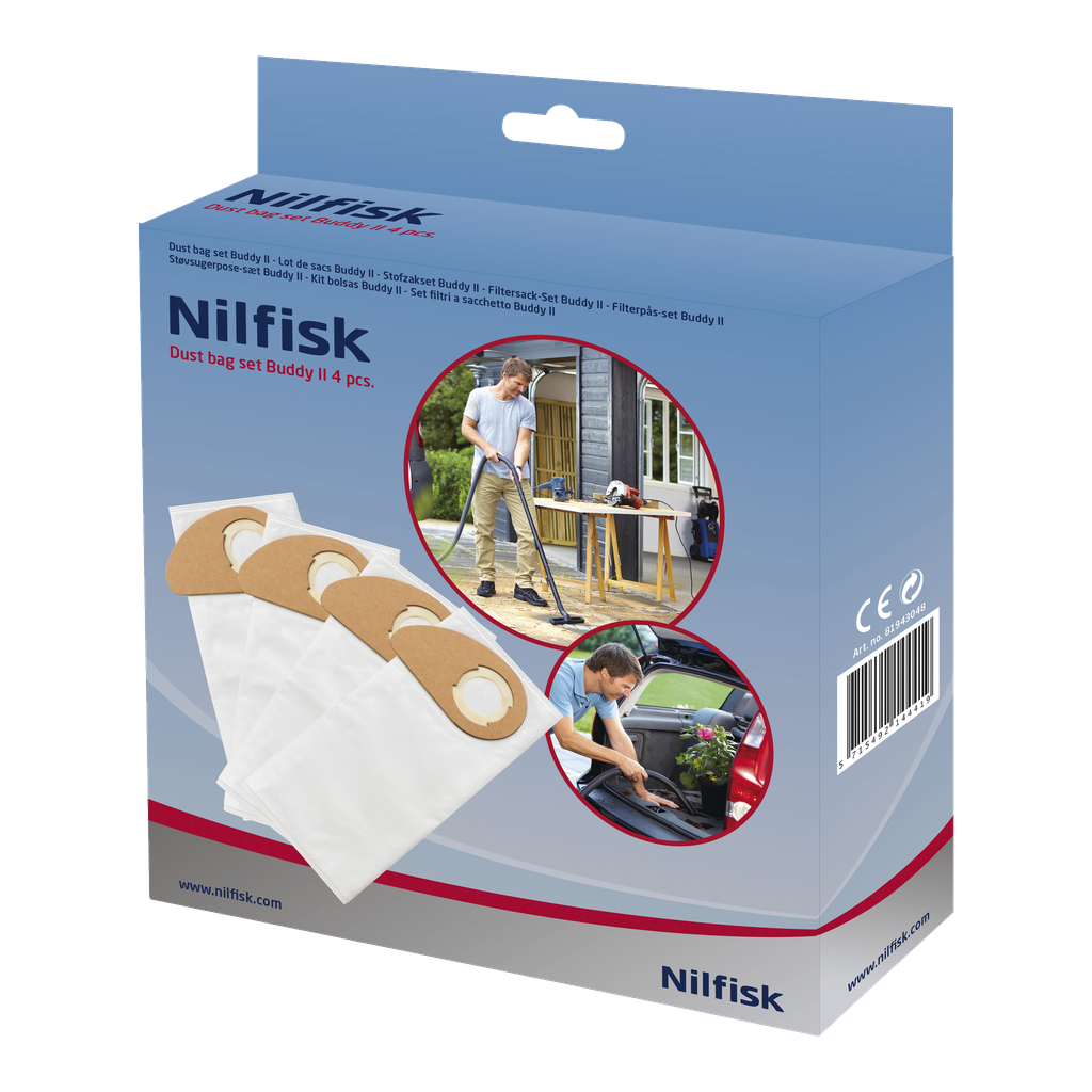 Nilfisk Filterposer 4-pk