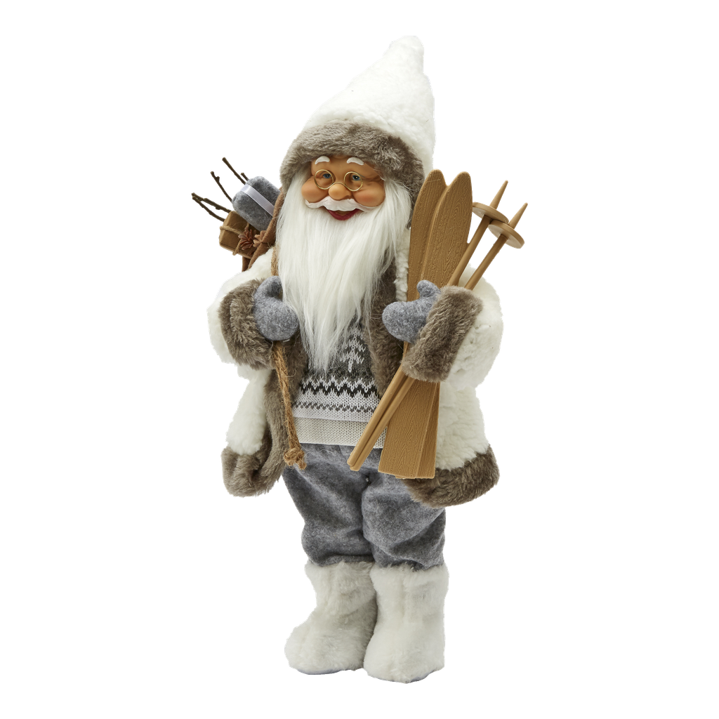 EKVIP Weihnachtsmann mit Skiern