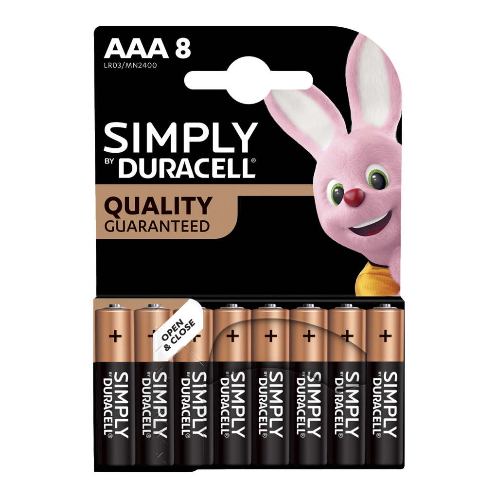 Duracell AAA-batterier 8-pk