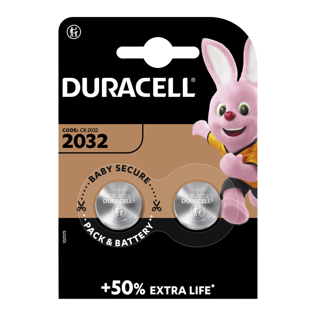 Duracell Baterie pastylkowe CR2032 2 szt.