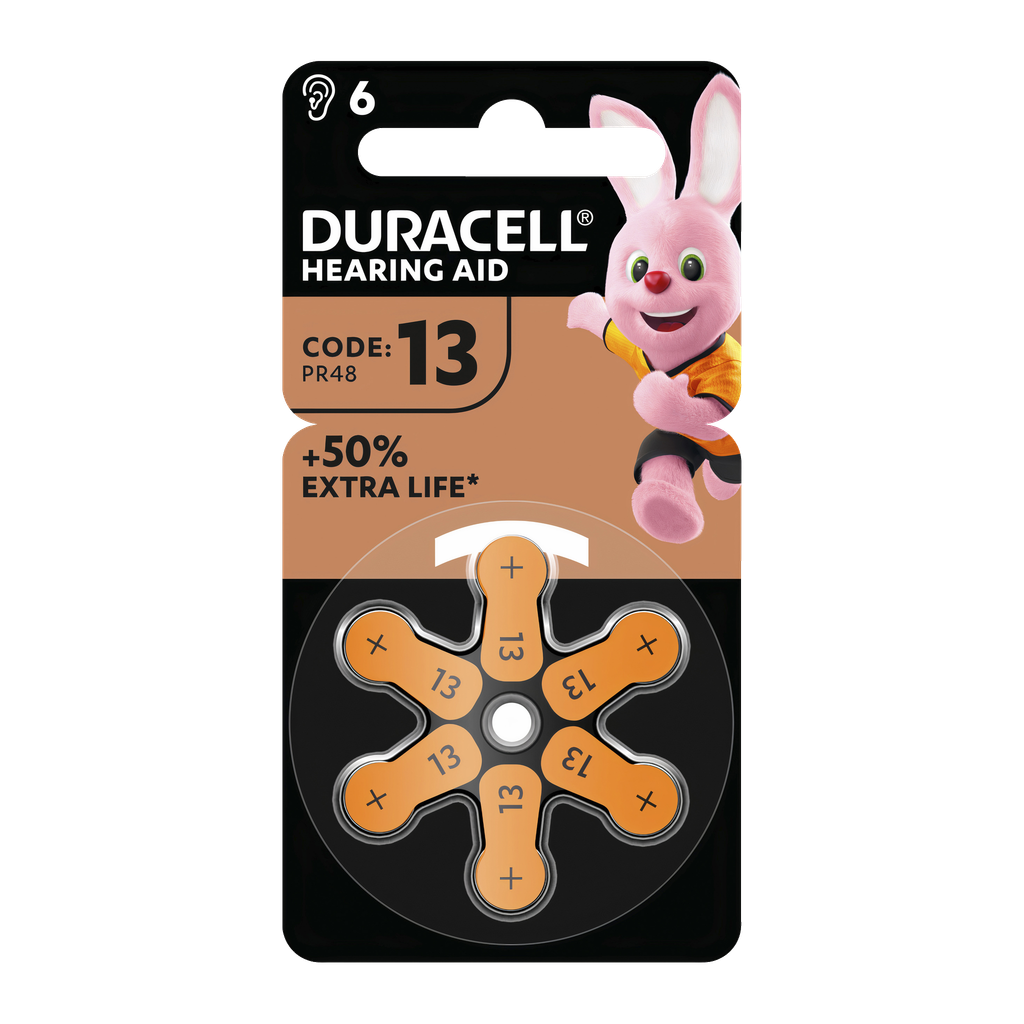 Duracell Hörgerätebatterien DA13 6 Stk.