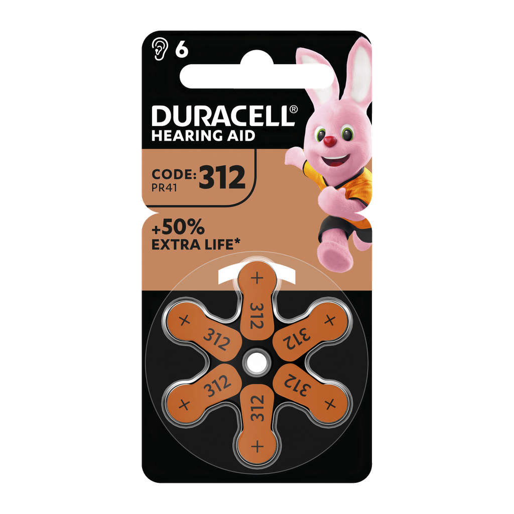 Duracell Kuulokojeparistot DA312 6 kpl