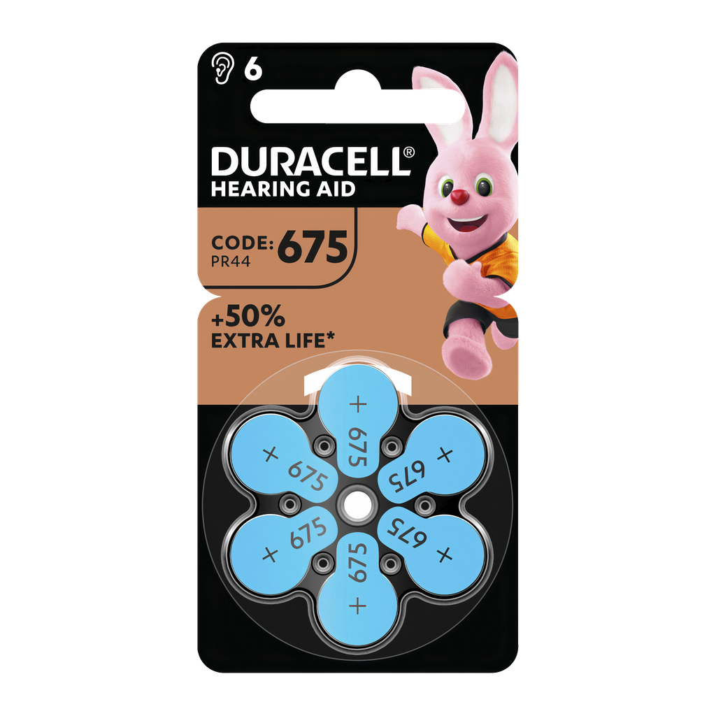 Duracell Baterie do aparatów słuchowych DA675 6 szt.