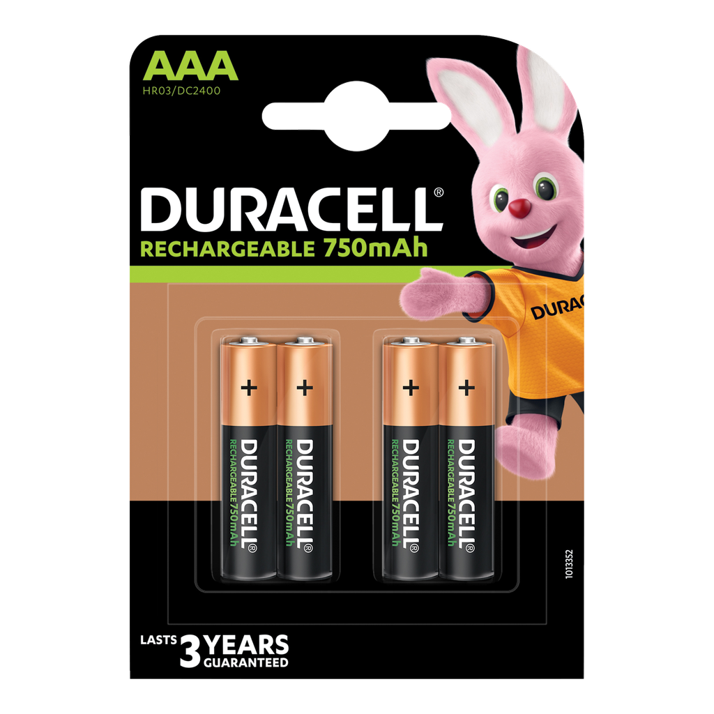 Duracell Laddningsbara AAA-batterier 4-pk