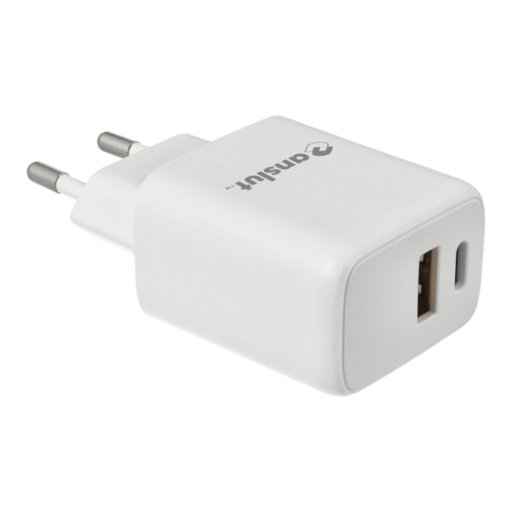 Anslut Lader USB-A + USB-C