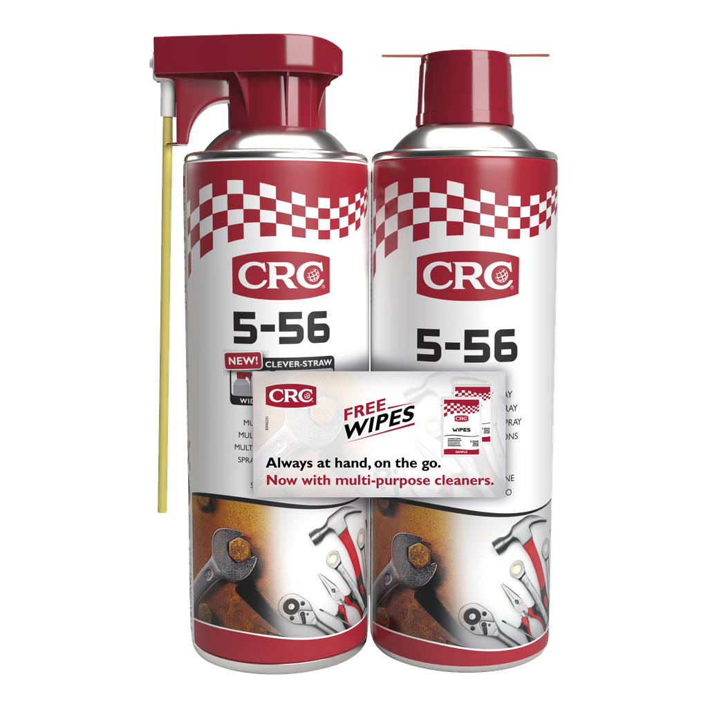 CRC Multispray + rengöringsdukar 2-pk