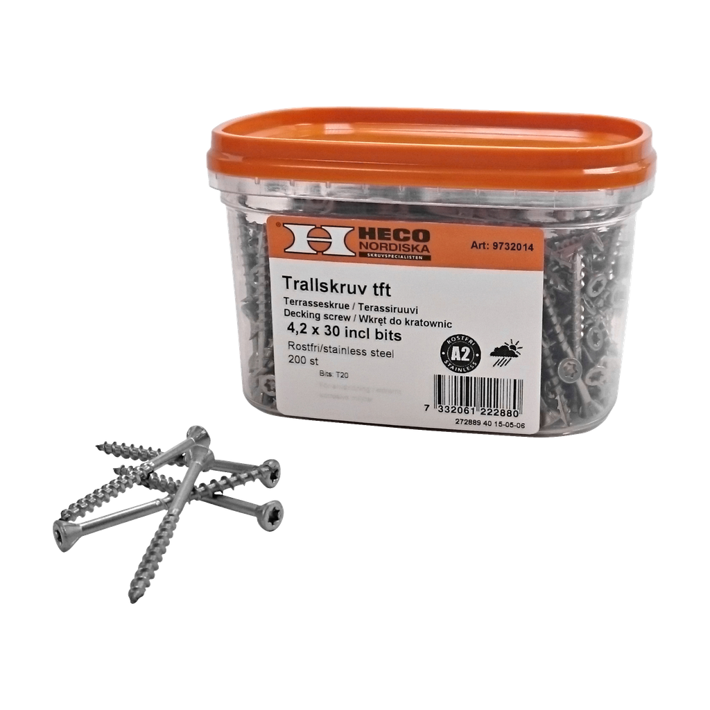 Terrasseskrue 200-pk 4,2x30 mm