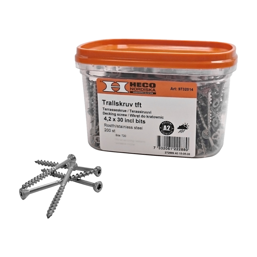 Terrasseskrue 200-pk 4,2x30 mm