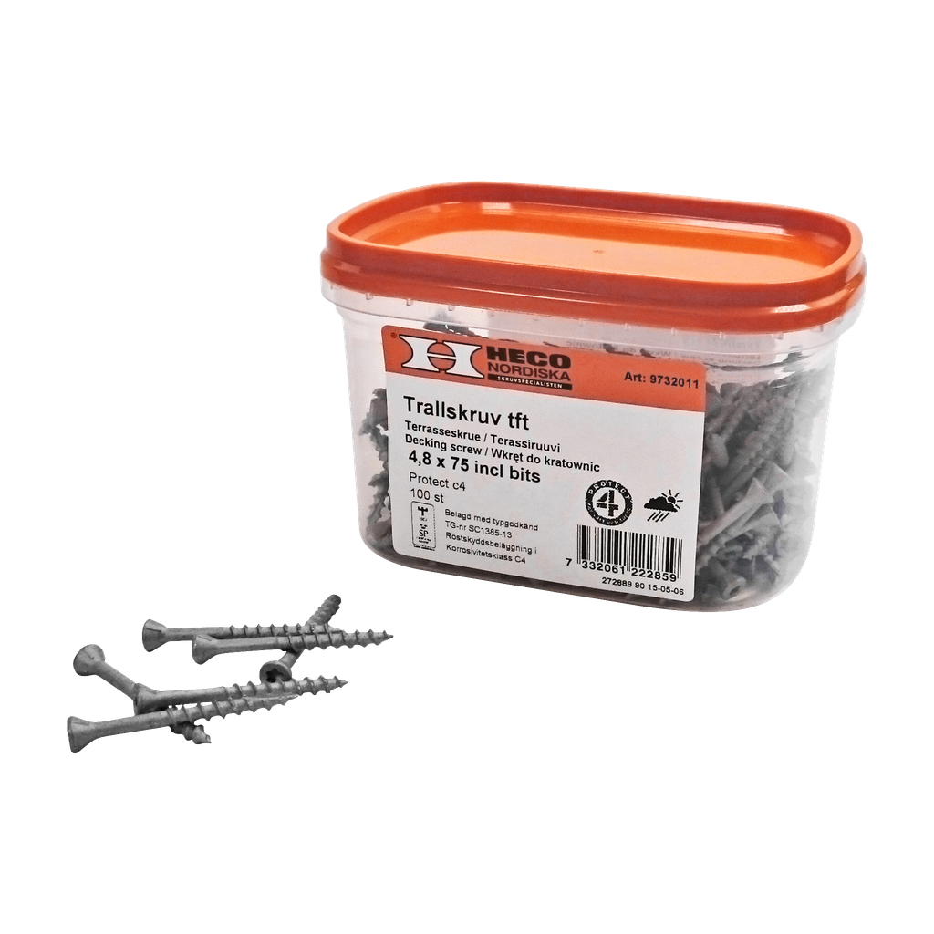 Heco Trallskruvar 100-pk