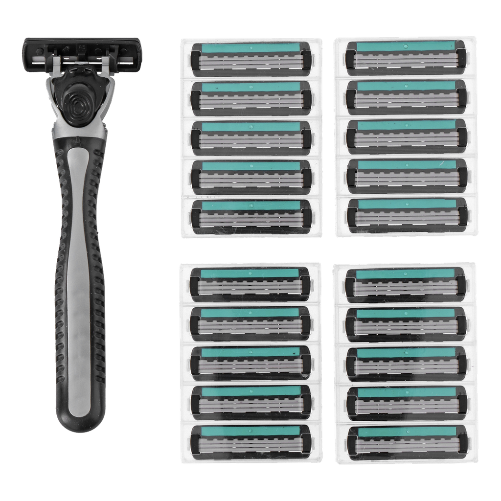 Barberhøvel + refill 22 deler