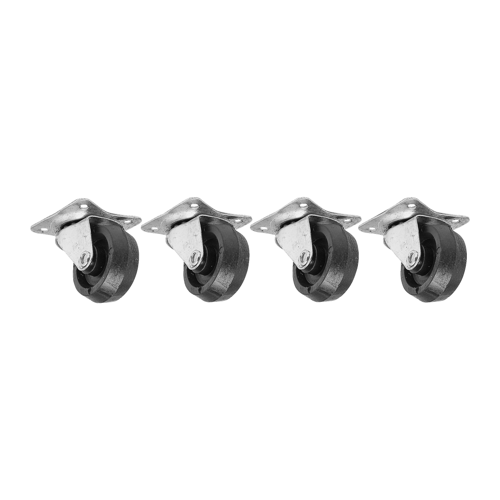 Hamron Svingbare gummihjul 4-pk