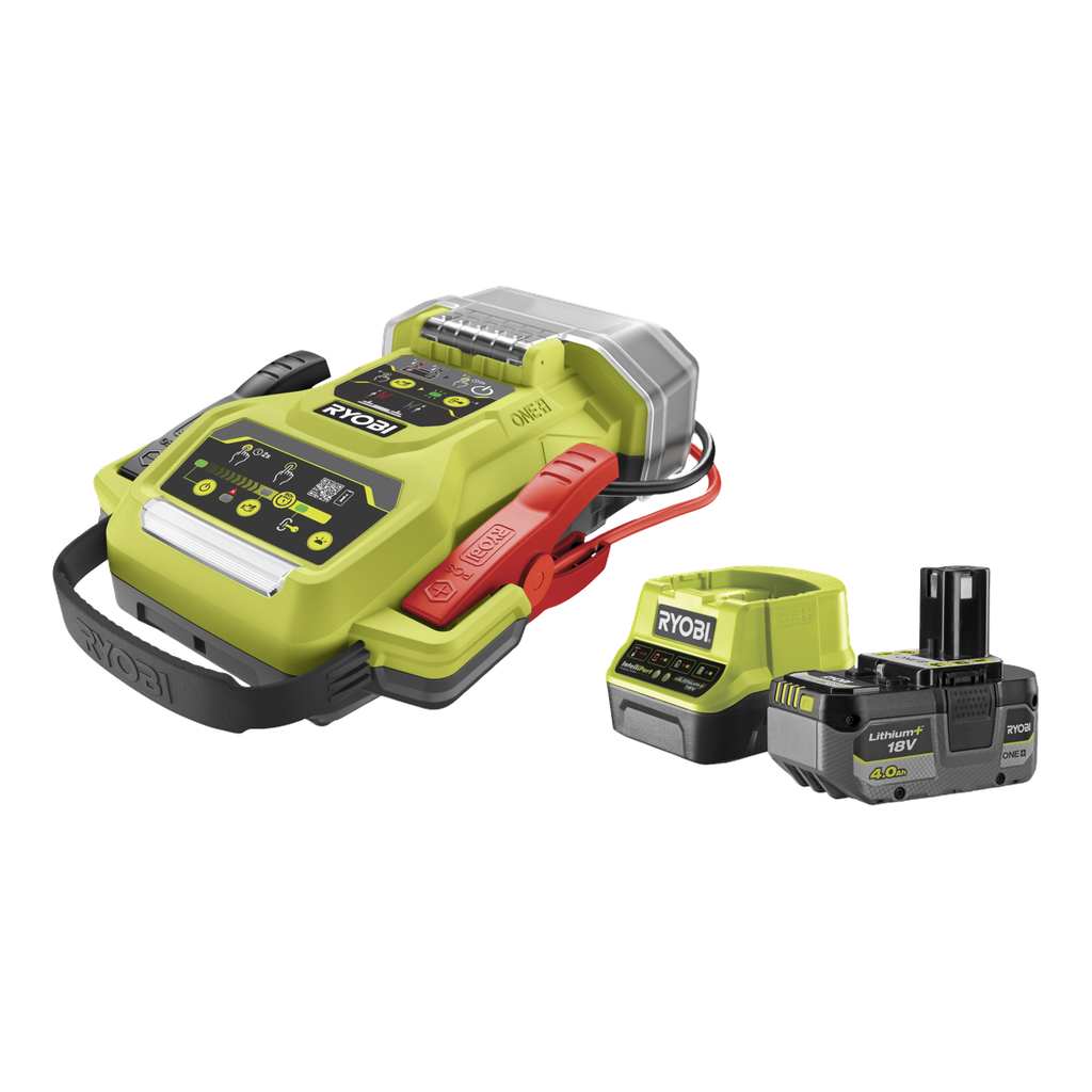 Ryobi ONE+ Hjelpestart med batteri og lader