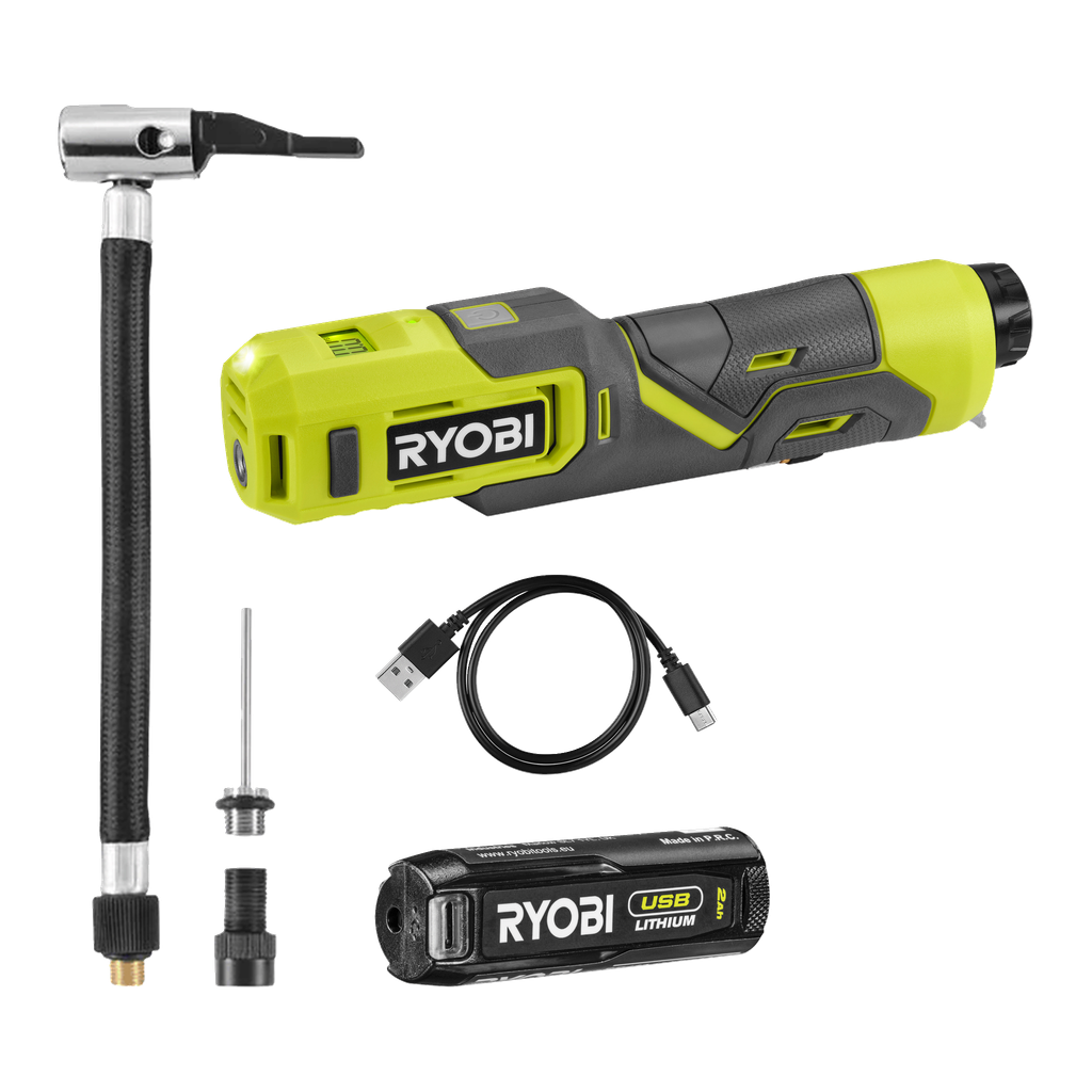 Ryobi USB Lithium Batteridrevet minikompressor