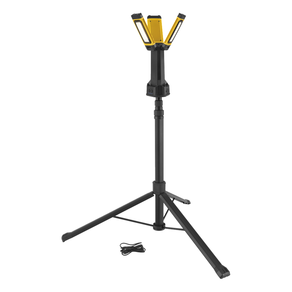 Anslut Akku-LED-Baustrahler mit Stativ