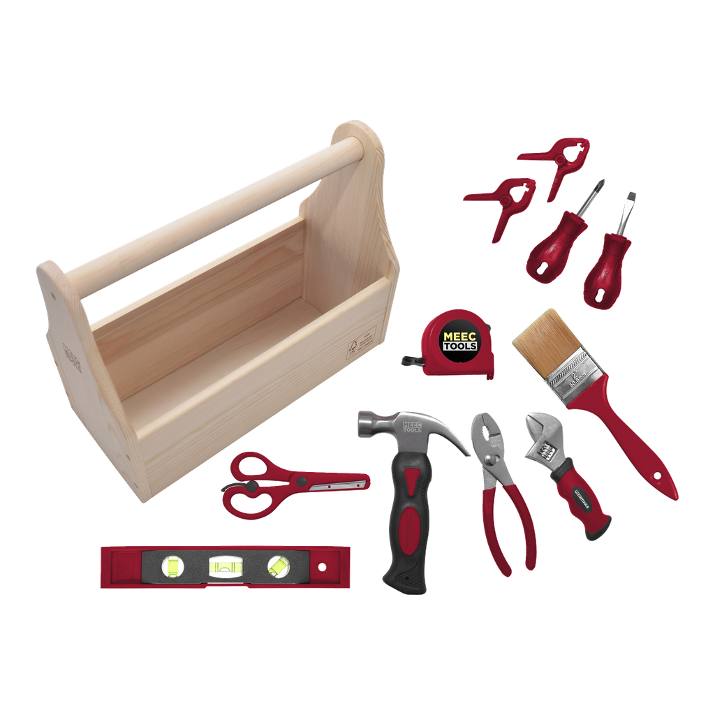 Meec Tools Werkzeugkasten Kinder 11-teilig
