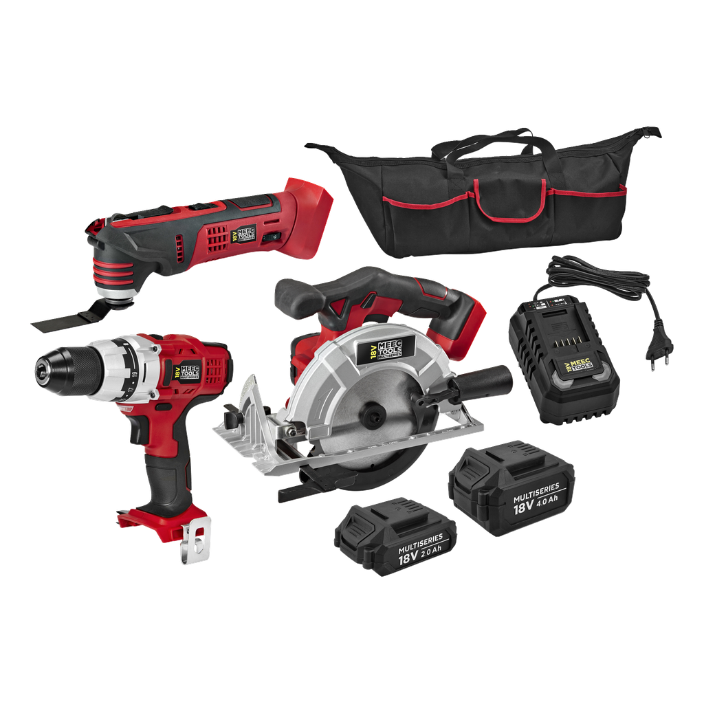 Meec Tools Multiseries 18 V Terrassepakke 7 deler