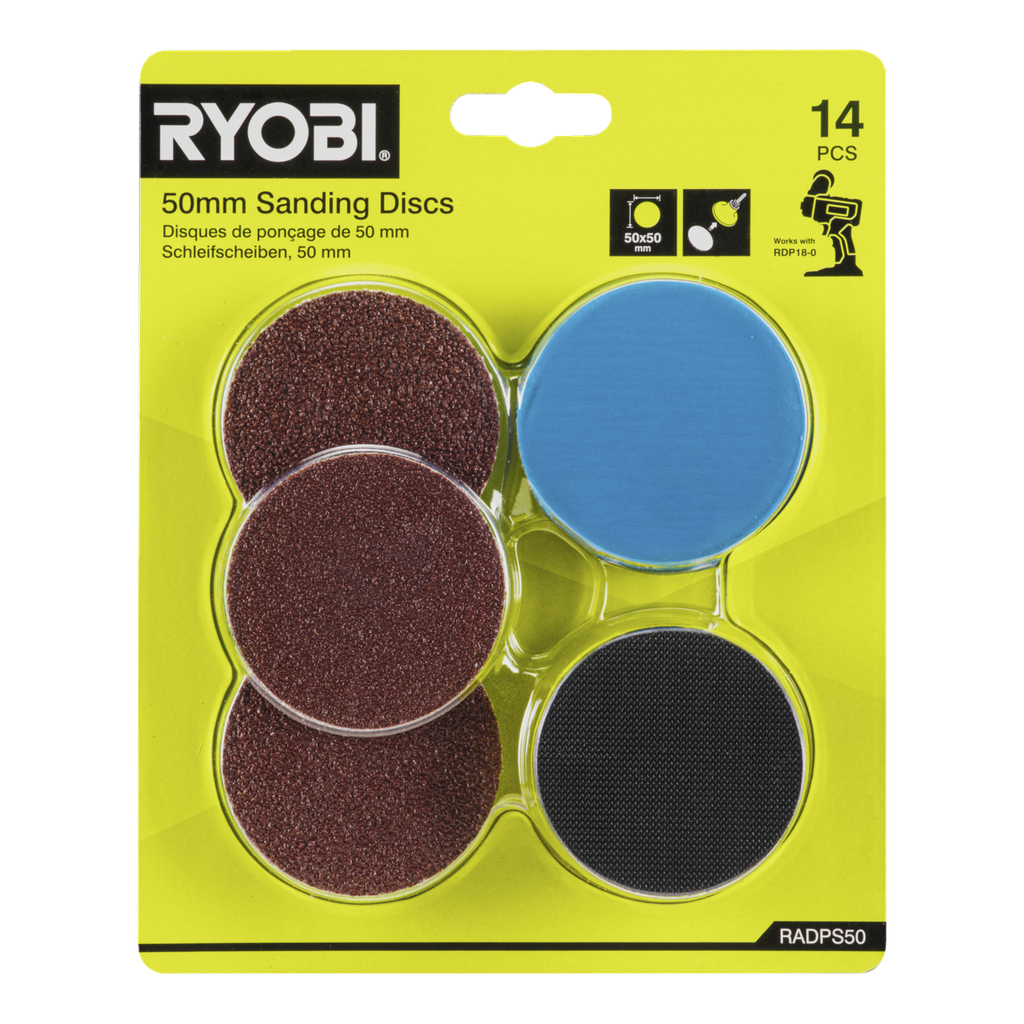 Ryobi ONE+ Schleifscheiben-Set 14-teilig