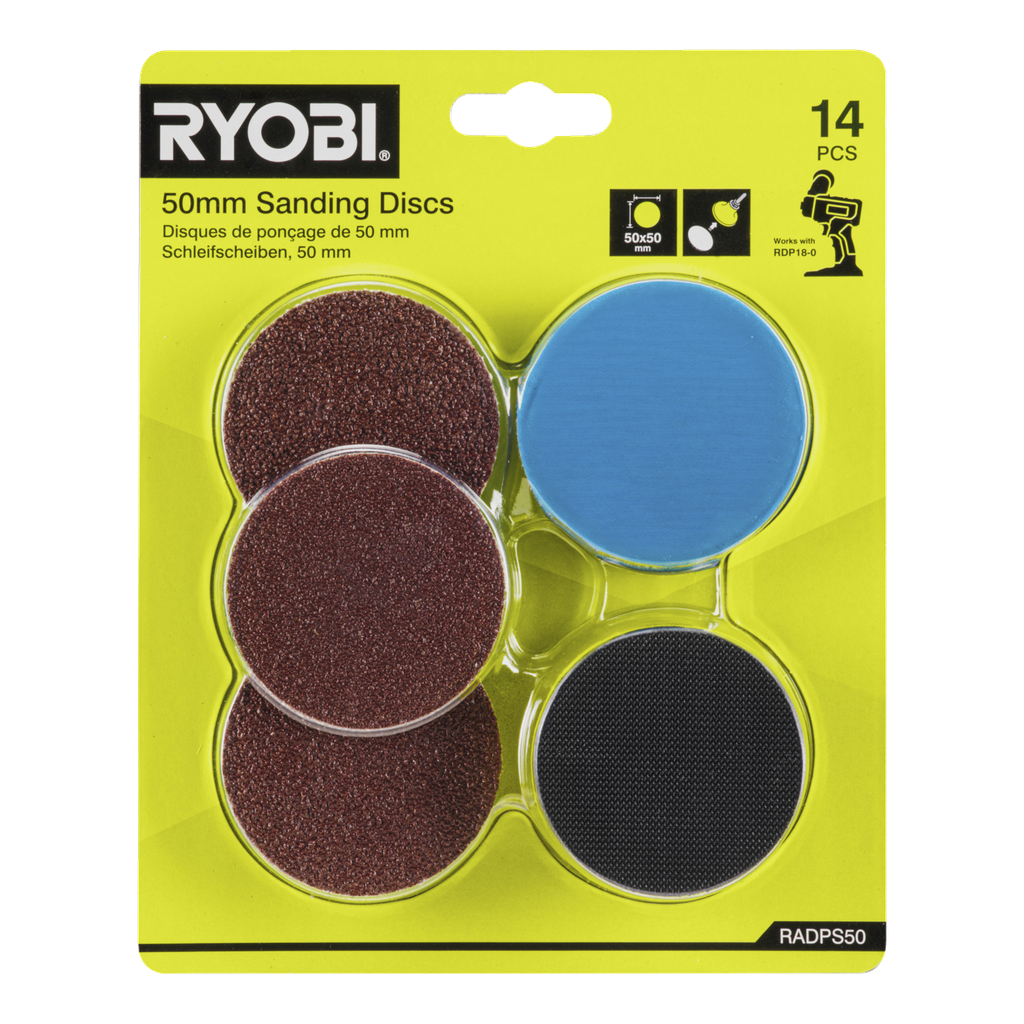 Ryobi ONE+ Schleifscheiben-Set 14-teilig