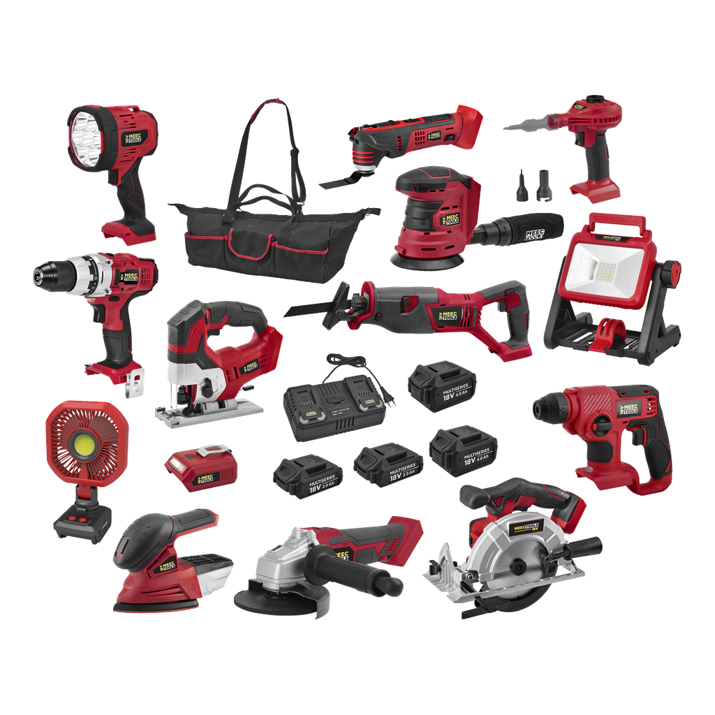 Meec Tools Multiseries 18 V Akkutyökalusarja 20 osaa