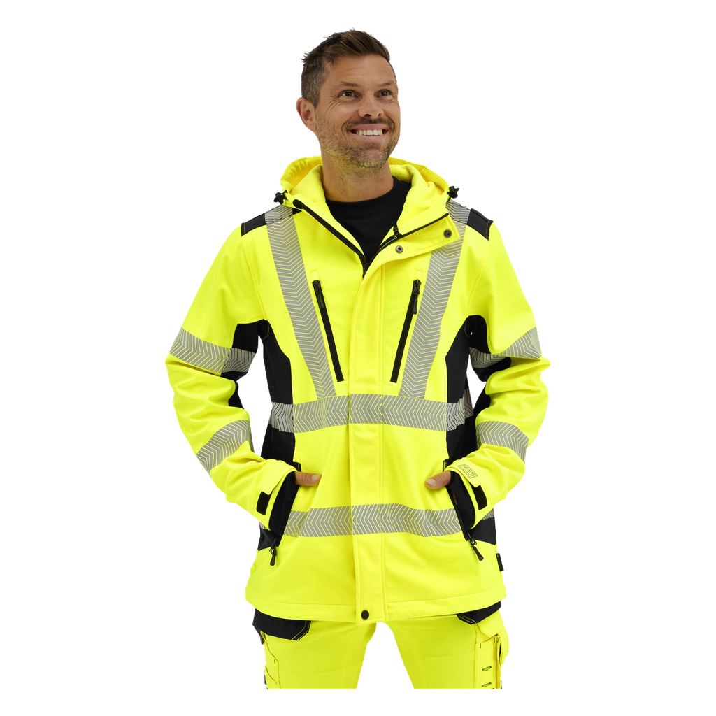 Bluewear Warnschutzjacke Herren Softshell