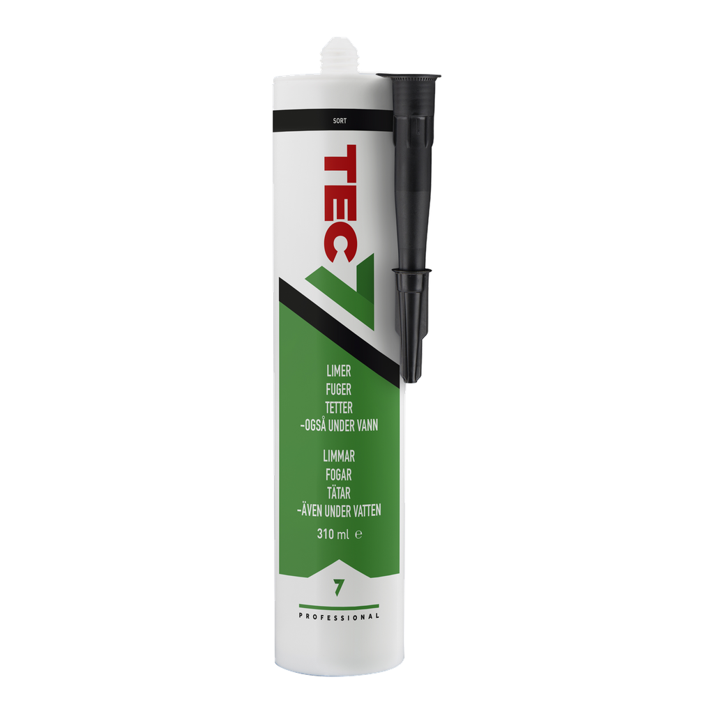 Tec7 Fugemasse, svart