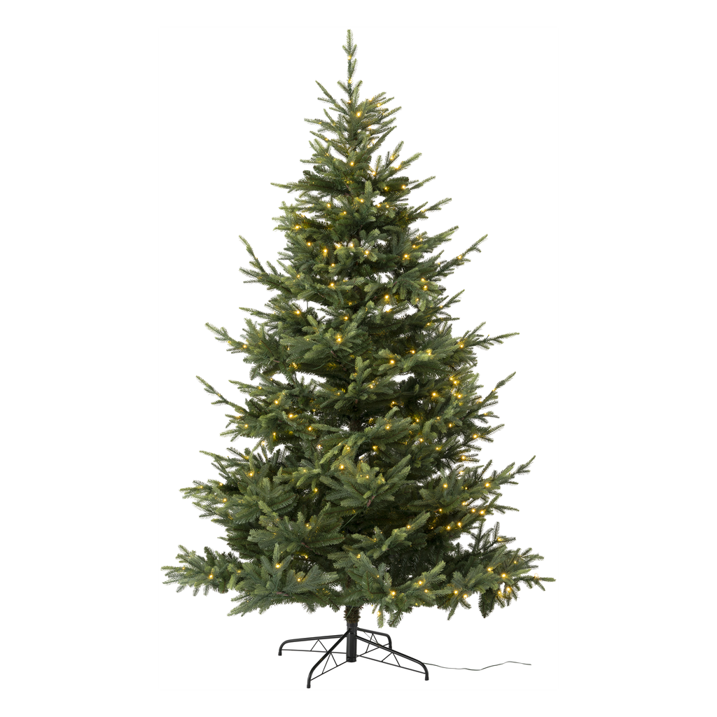 EKVIP Naturtro juletre med LED-belysning