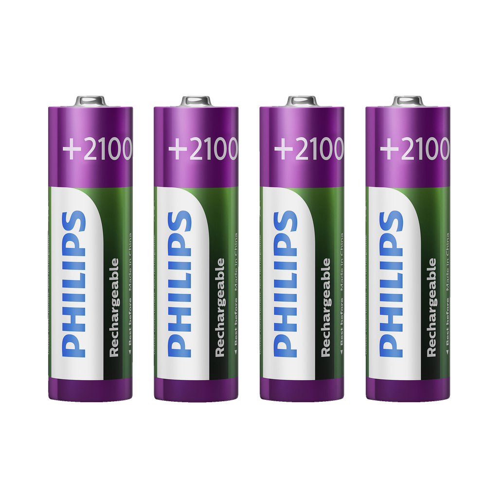 Philips Oppladbare batterier 4-pk