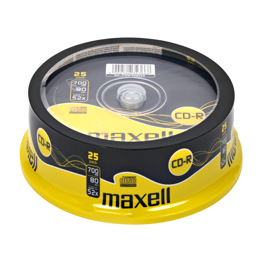 Maxell CD-plater CD-R 25-pk