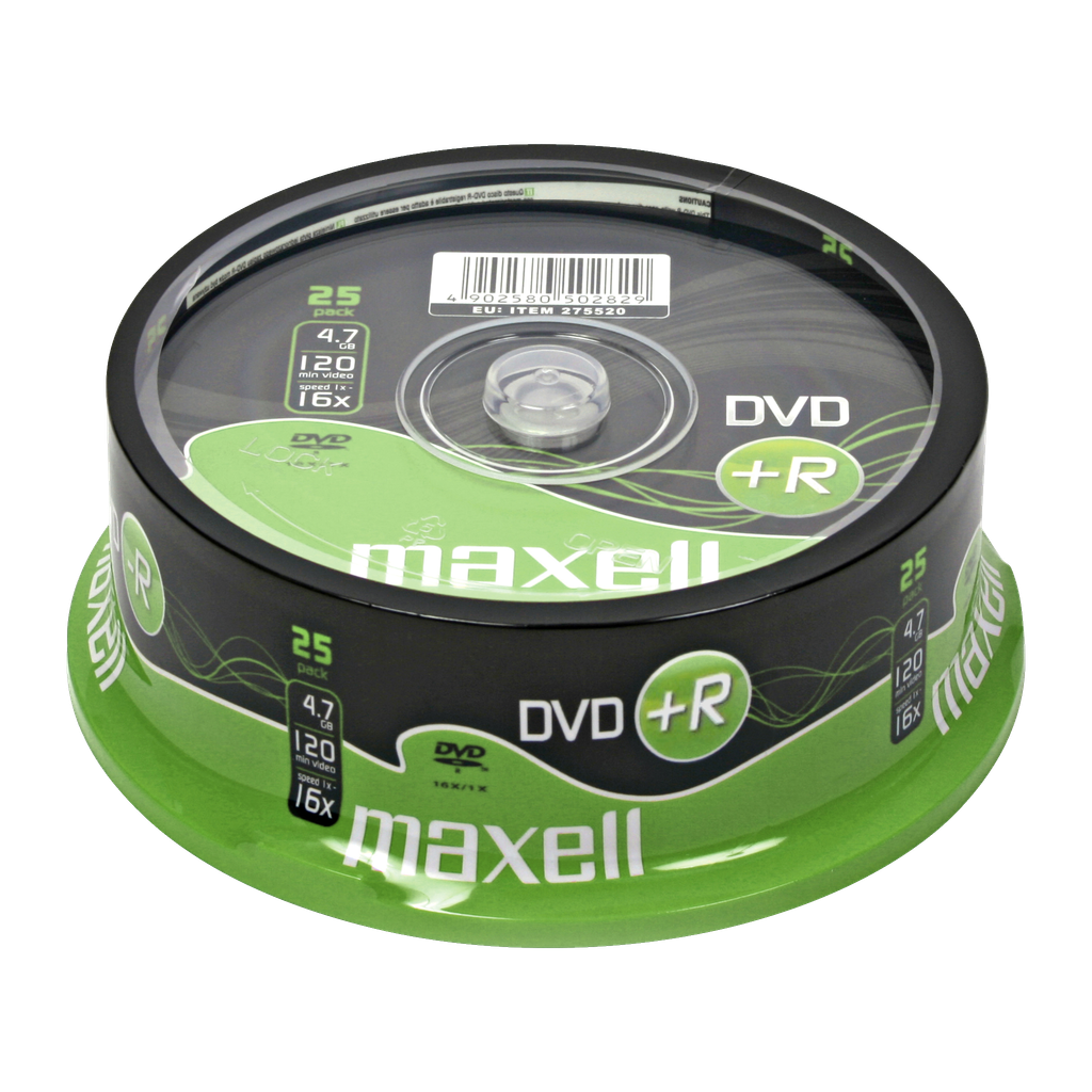 Maxell DVD-plater DVD+R 25-pk