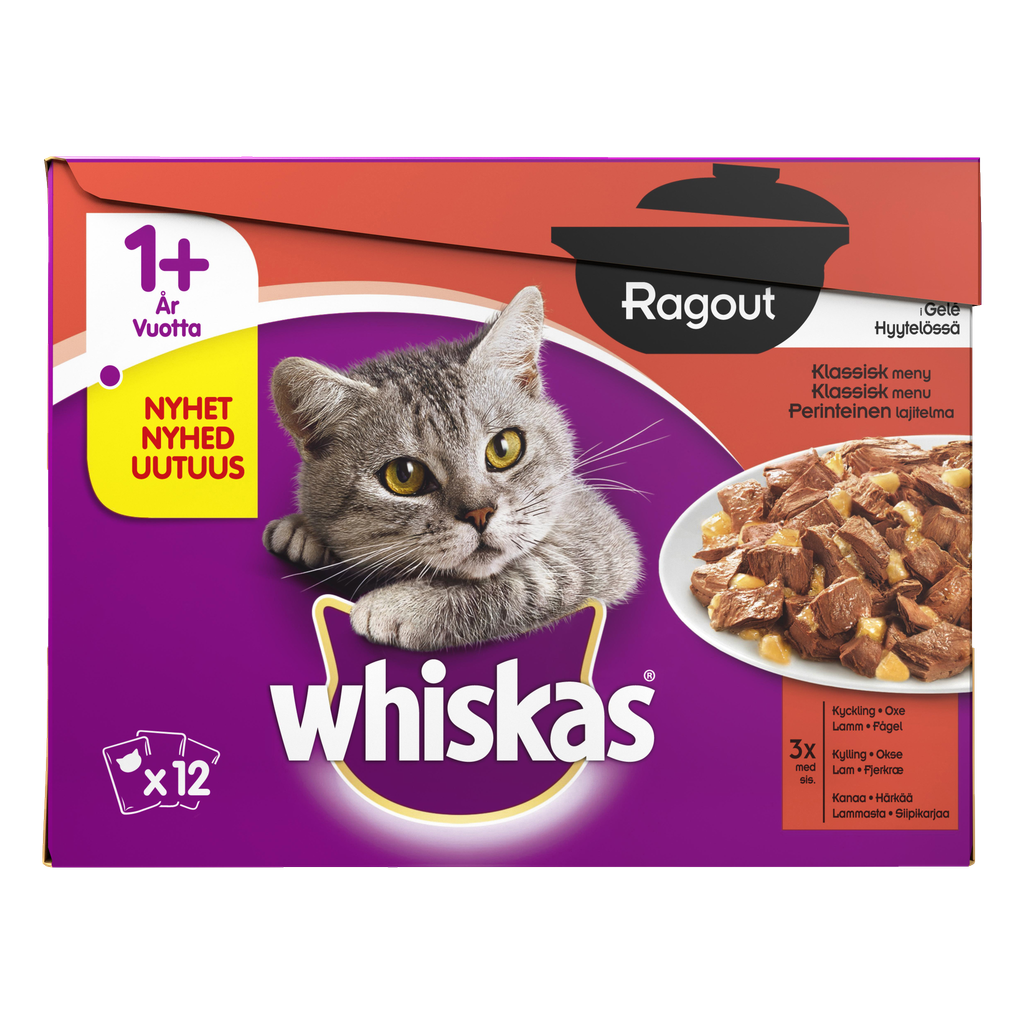 Whiskas Kattmat 12-pk