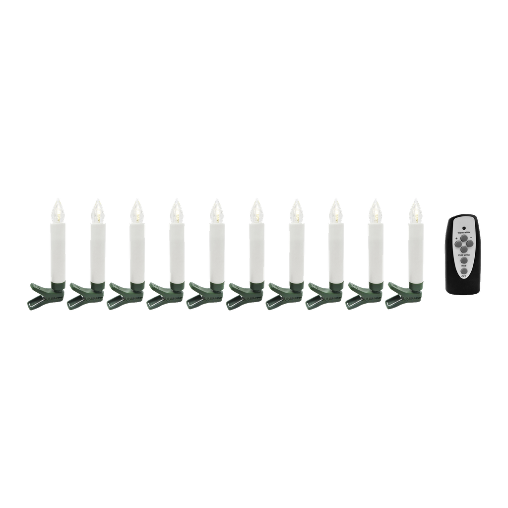 Anslut Batteridriven julgransbelysning LED 10-pk