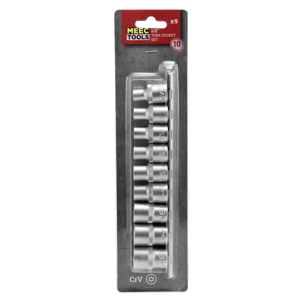 Meec Tools Torx-Nussensatz 9-teilig