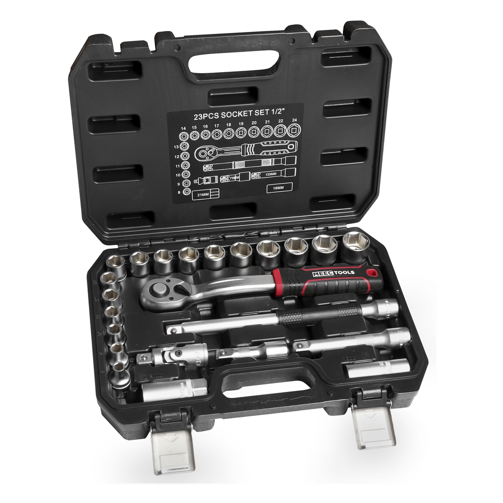Meec Tools Steckschlüsselsatz 23-teilig