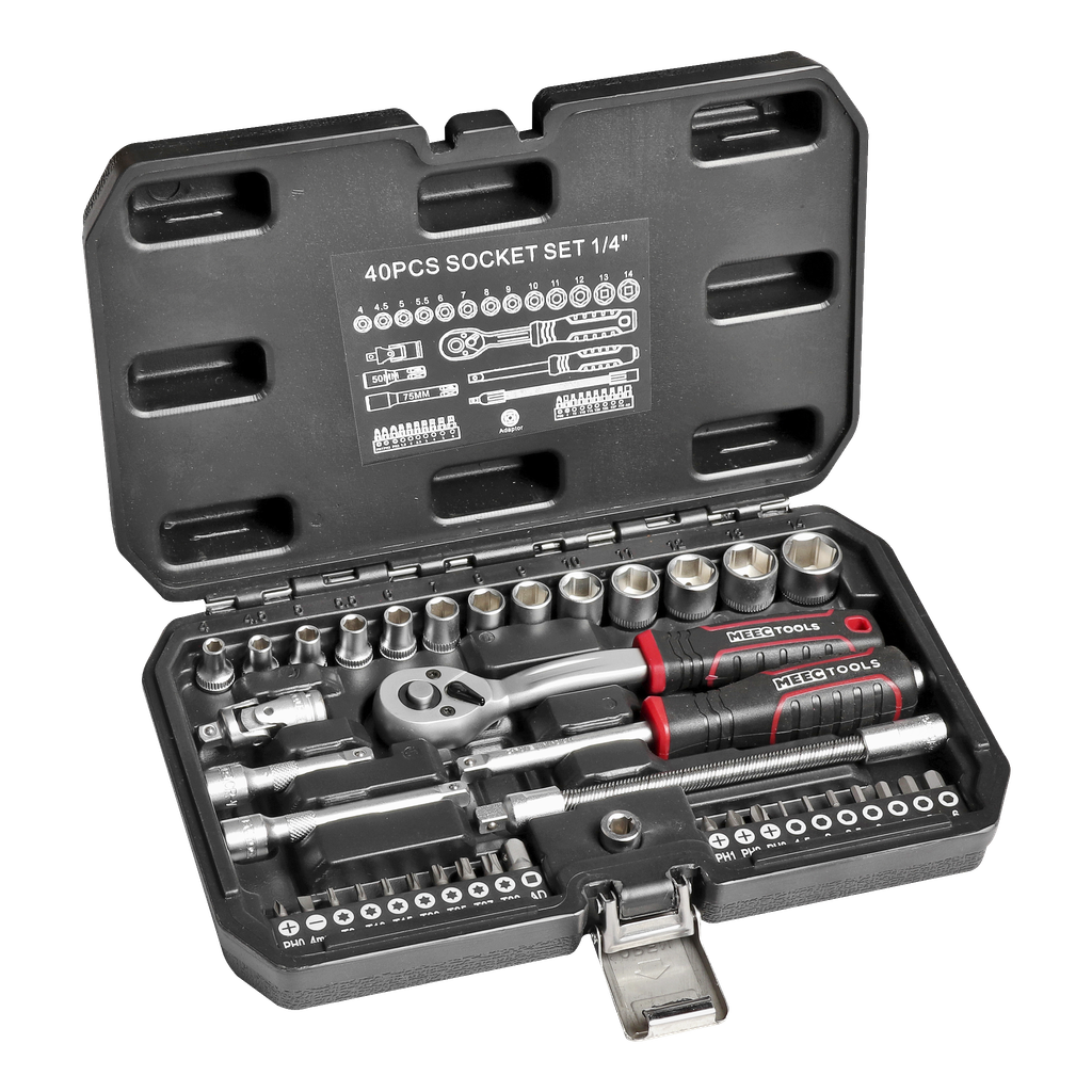 Meec Tools Pipenøkkelsett 40 deler