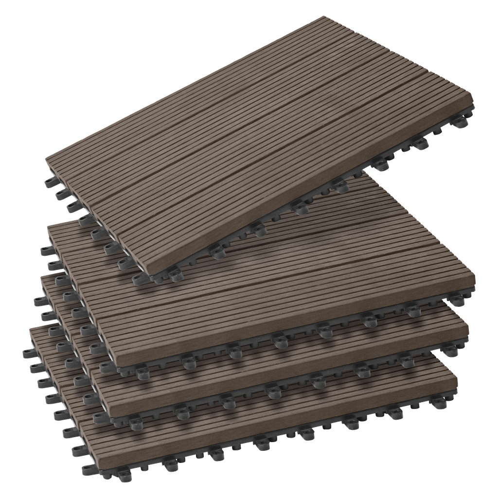 Hard Head WPC-Klickfliesen Holzoptik 4 Stk.