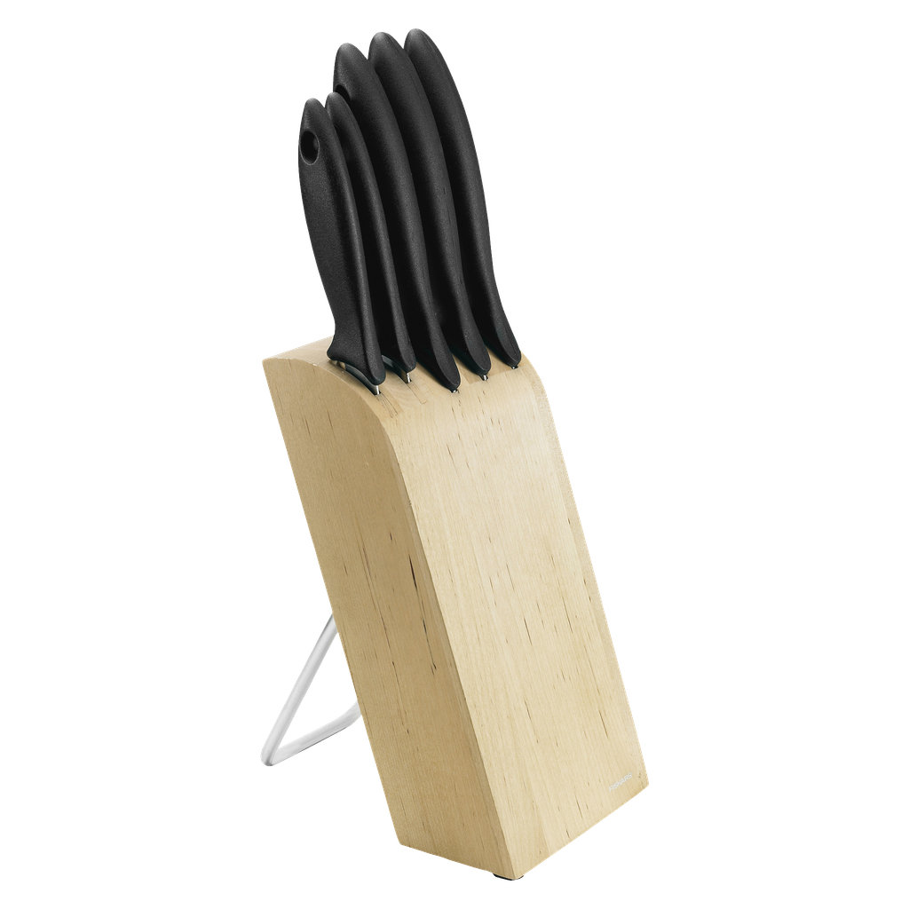 Fiskars Kniver + knivblokk 6 deler