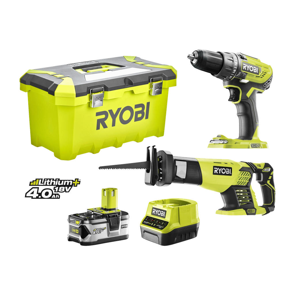 Ryobi ONE+ Skruvdragare + tigersåg 5 delar