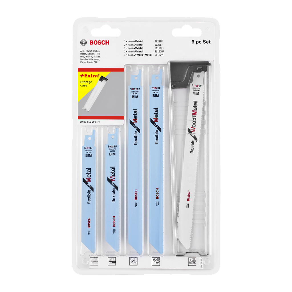 Bosch Säbelsägeblatt-Set 6-teilig