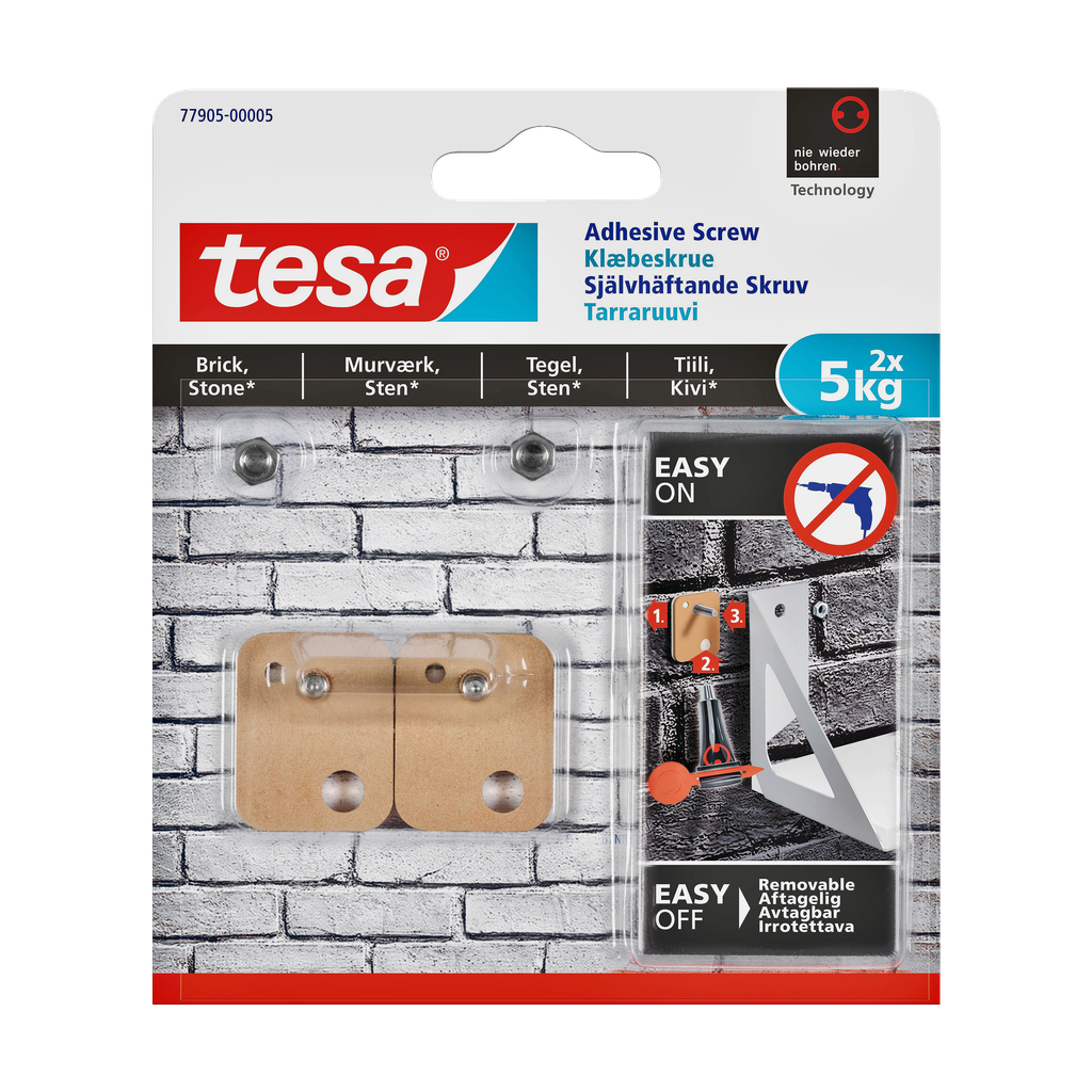 tesa Selvklebende skruer 2-pk