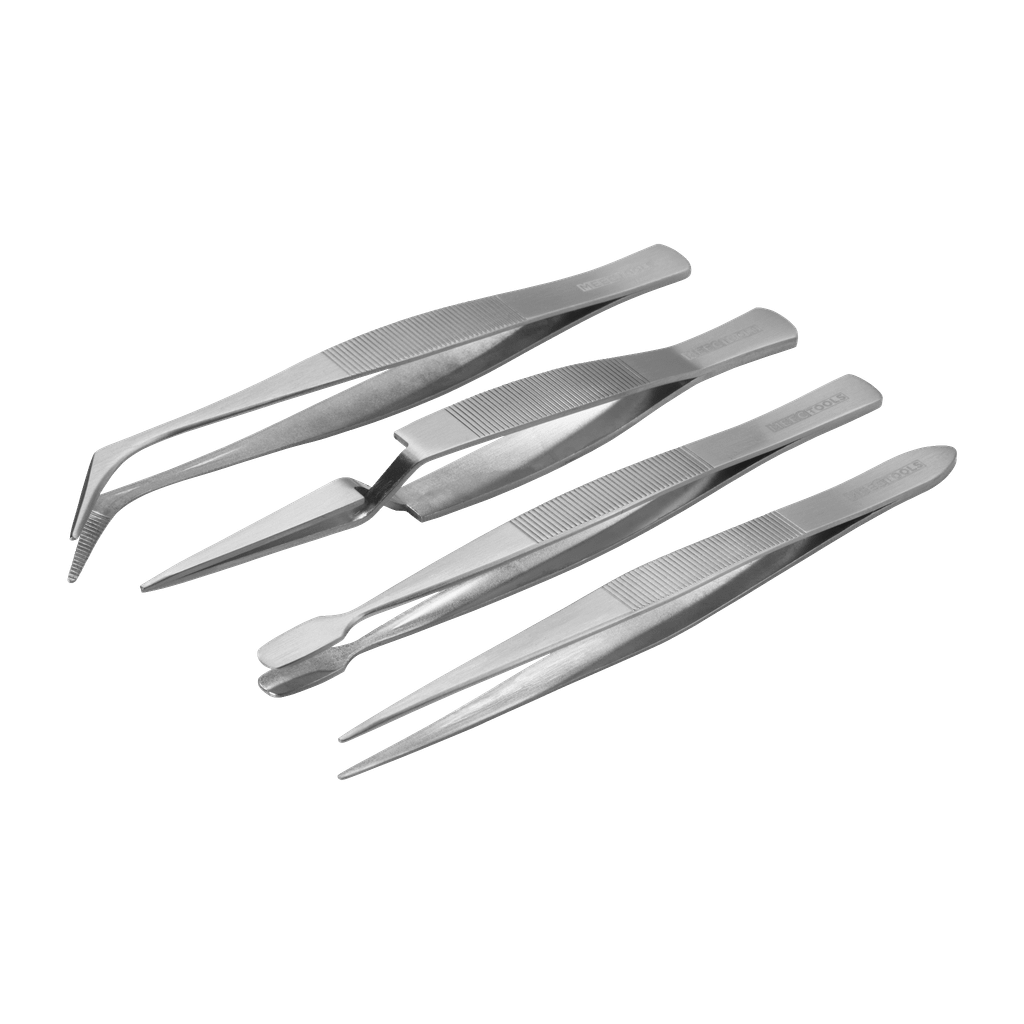 Meec Tools Sett med pinsetter 4 deler