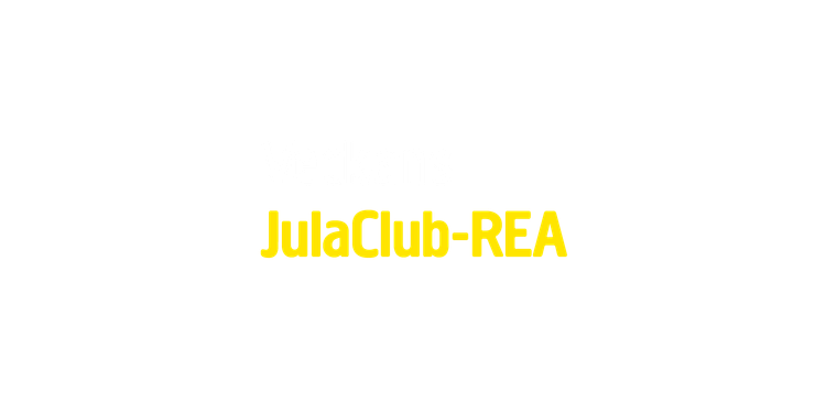 Texten på en ljusgrå bakgrund lyder ”Veckans JulaClub-REA”, där ”Veckans” är i vitt och ”JulaClub-REA” är markerat med fet, gul text.