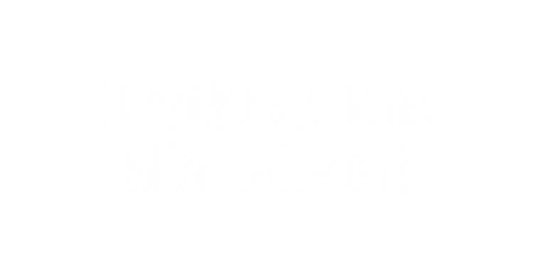 På en enfärgad ljusgrå bakgrund syns vit text med texten ”Upptäck julens alla nyheter!”, vilket betyder ”Upptäck alla nyheter inför julen!”. Det syns inga andra objekt eller bilder.
