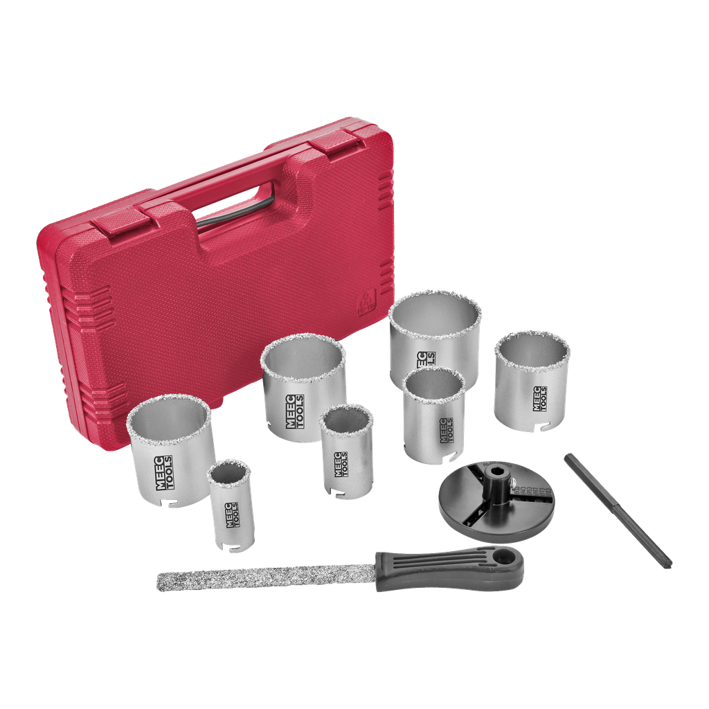 Meec Tools Hullsagsett til fliser 7 deler