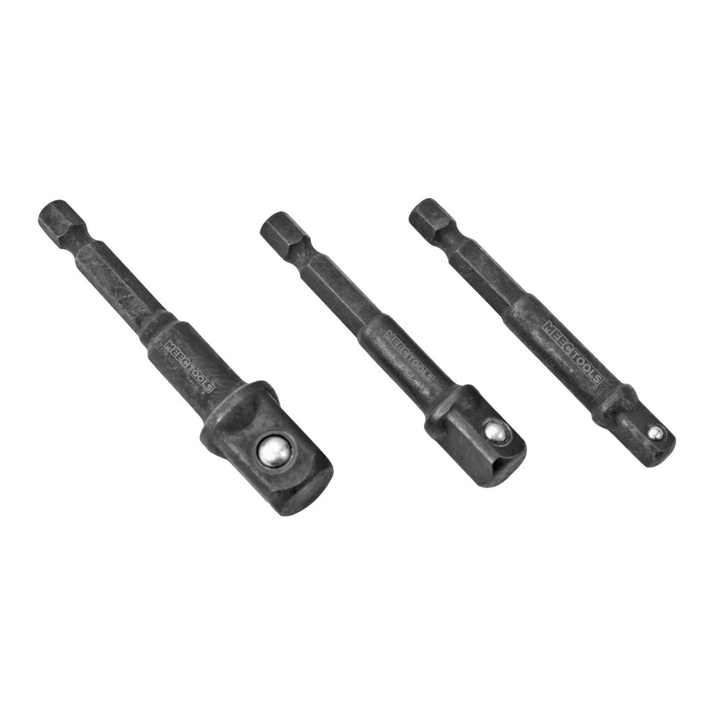 Meec Tools Hylsadapter för skruvdragare 3 delar